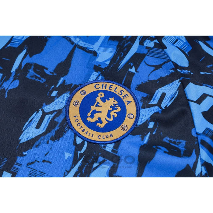 Tuta da Track Chelsea Manica Corta 2023-2024 Blu - Pantaloncini